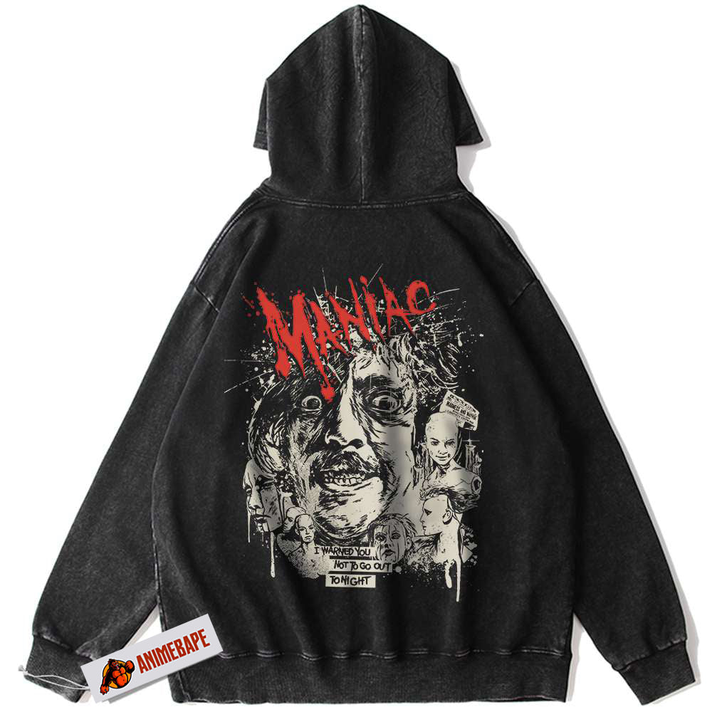 Halloween Horror Movie Maniac Vintage Hoodie for Men and Women