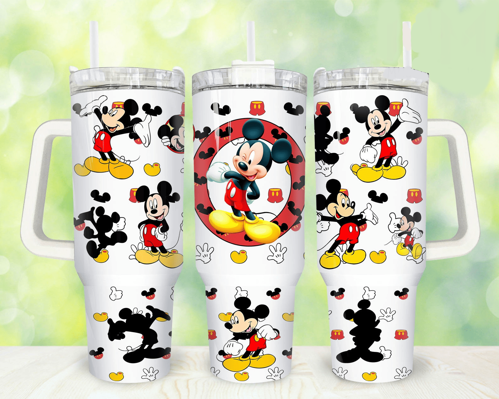 Mickey Mouse Disney Silhouette Gloves Pants Shoes Large Tumbler
