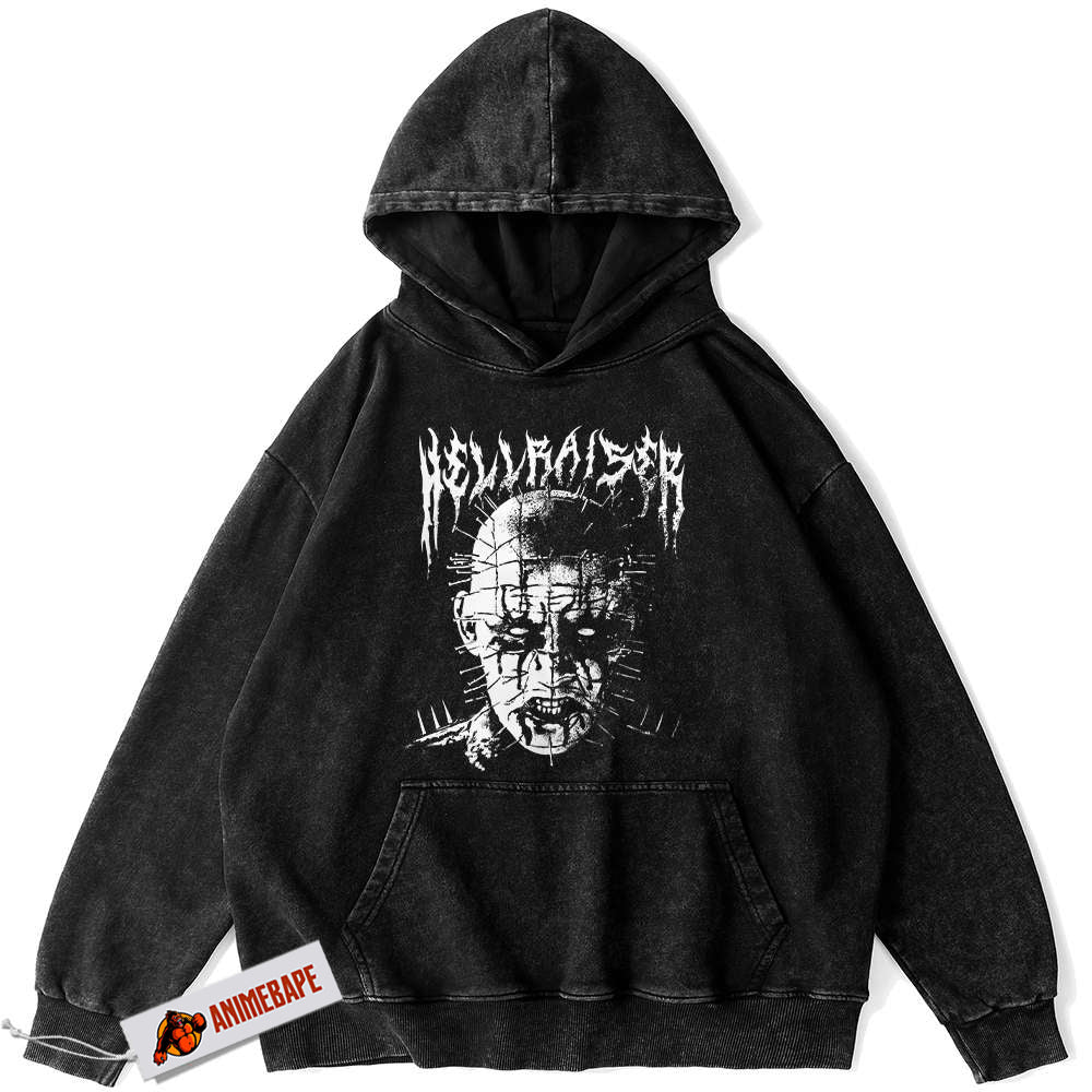 Hellraiser Pinhead Vintage Horror Halloween Hoodie for Men